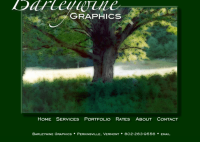 Barleywine Graphics first website redesign 2004