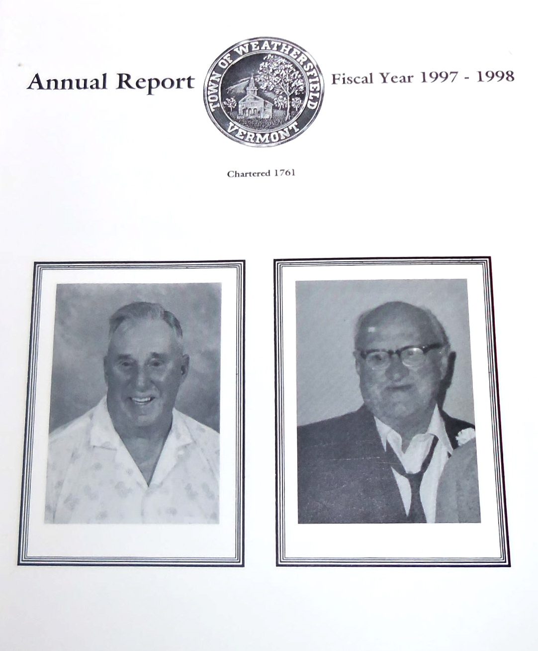 Weathersfield Town Report 1997-98